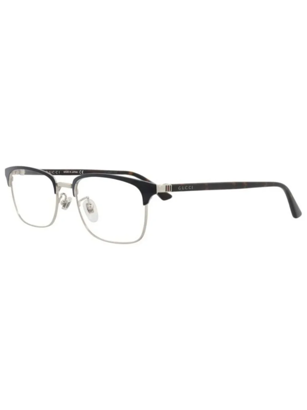 New Gucci Mens Square/Rectangle Blue Havana Transparent Fashion Designer Eyeglas
